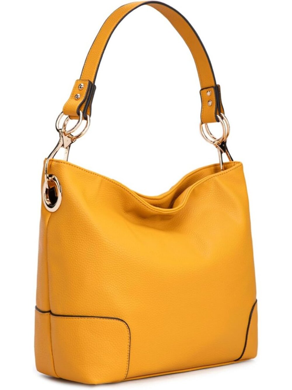 Women's Yellow Leather West Hobo Crossbody Leather Purse Ladies Shoulder Bag